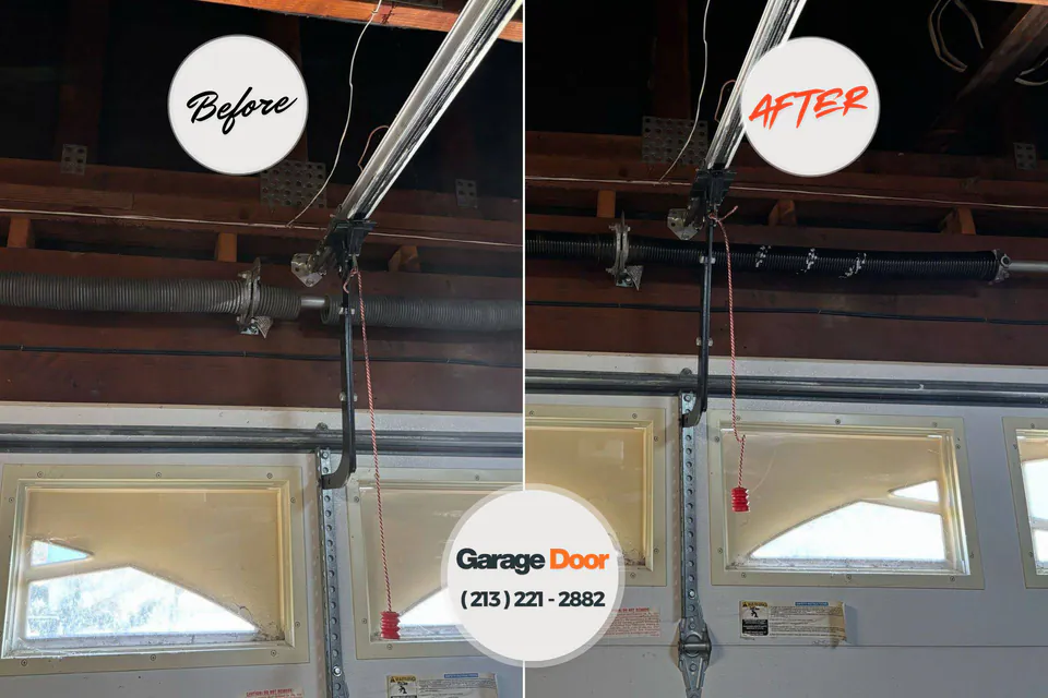 Before and after: garage door repair East Vineland, NJ